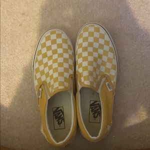 YELLOW CHECKERED VANS